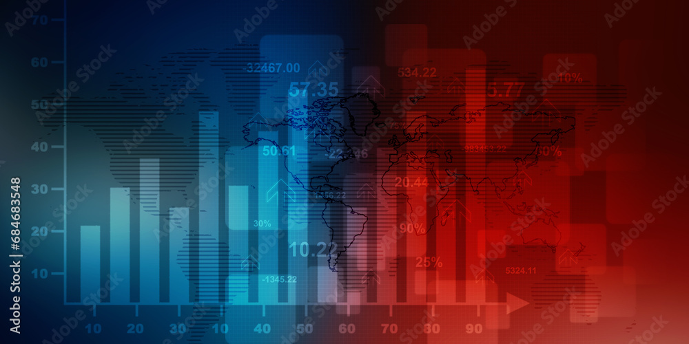 2d rendering Stock market online business concept. business Graph 2d rendering Stock market online business concept. business Graph