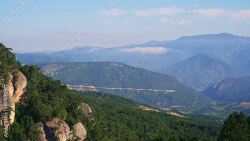 Timelapse view from the misty mountains