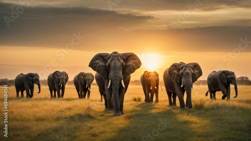 elephants at sunset © CRYPTOERMD
