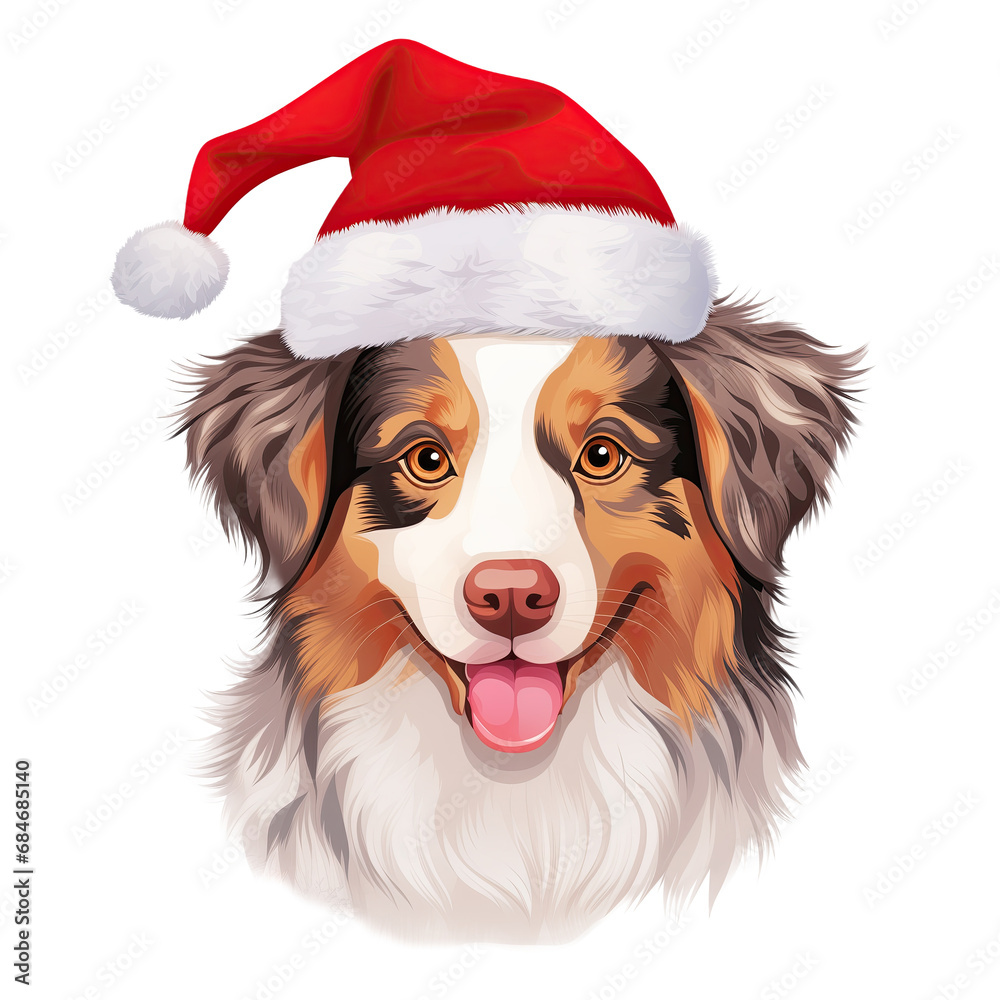 dog wearing santa hat dog wearing santa hat