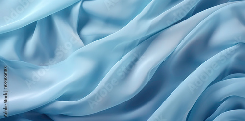 blue silk fabric texture close up