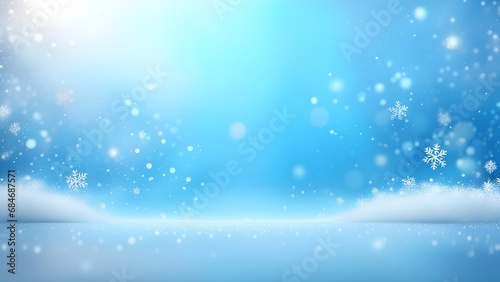 christmas particles and sprinkles for a holiday celebration like christmas or new year. shiny blue and white lights. wallpaper background for ads or gifts wrap and web design © SJarkCube