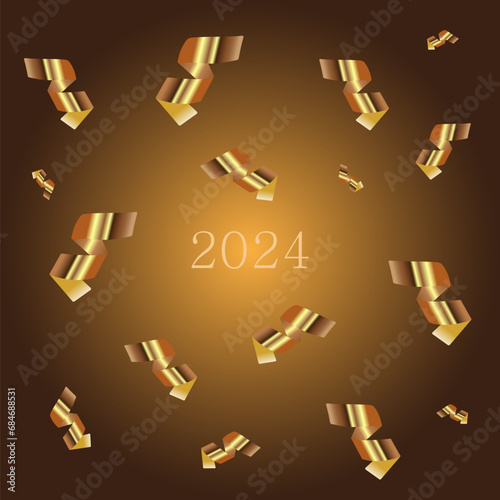 new year, serpentine, 2024,  holiday, Christmas, Christmas tinsel
