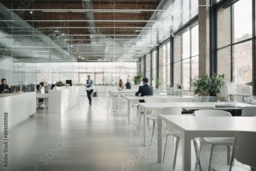Wallpaper Mural Blurry modern office interior with businessmen. Torontodigital.ca