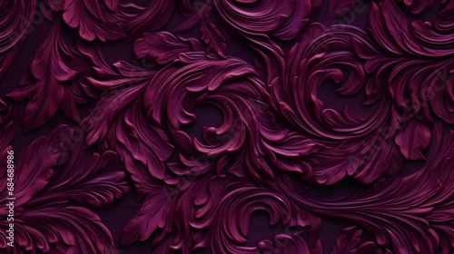 Abstract Fractal Pattern: Seamless Tileable Texture with Striped Curves and Flowing Wave, in Purple and Pink Colors, for Backgrounds and Decoration