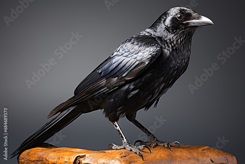 Generative AI - A black crow bird
