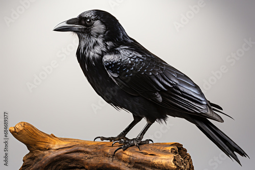 Generative AI - A black crow bird