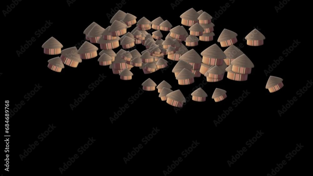 African hut emoji, Ethnic dwelling emoticon, Tribal symbol, Emoji of an