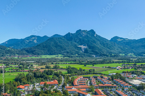 Das oberbayerische Inntal bei Brannenburg von oben, Blick über Nußdorf zum Heuberg photo