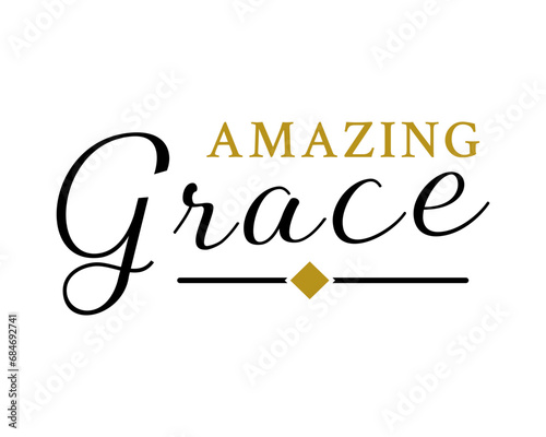 Amazing Grace – Christian wall art – Christian calligraphy poster