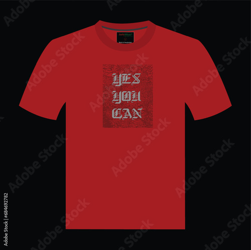 Yes You Can vector T-shirt design