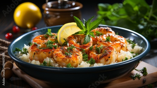 shrimp salad with lemon