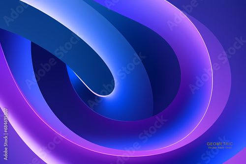 Purple Blue Background, Abstract geometric background with liquid shapes. Vector illustration.