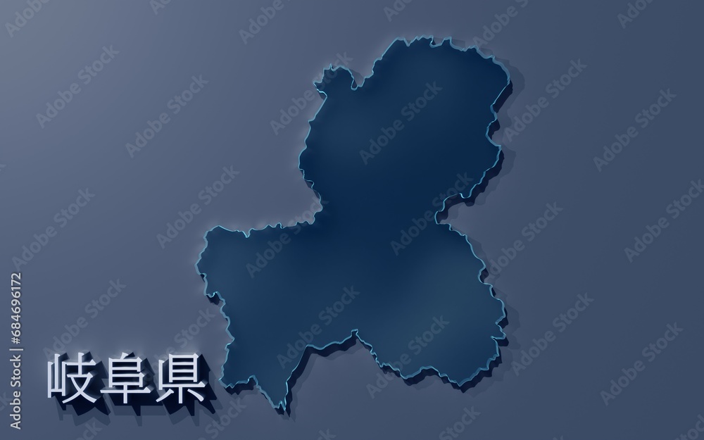 日本の岐阜県の地図 日本の岐阜県の地図