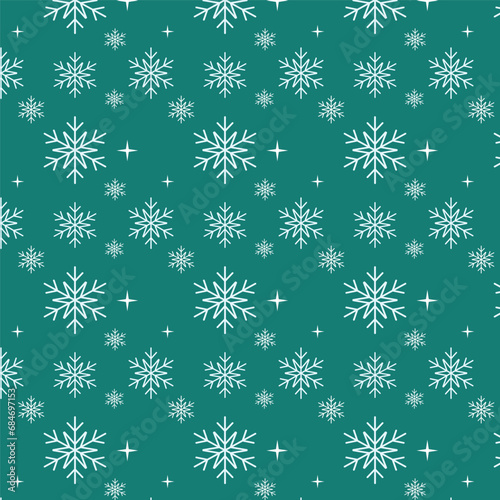 Seamless pattern with snowflakes.
