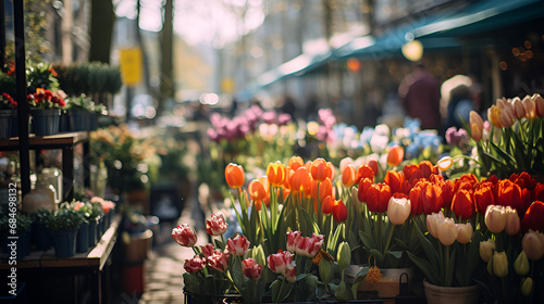 tulips in the garden, Flowers at a street market in Paris, France, Sweden, Stockholm, Forumdammen, Street flowers, 