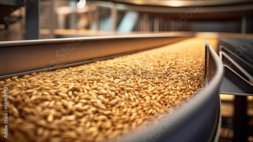 Conveyor for moving wheat grain