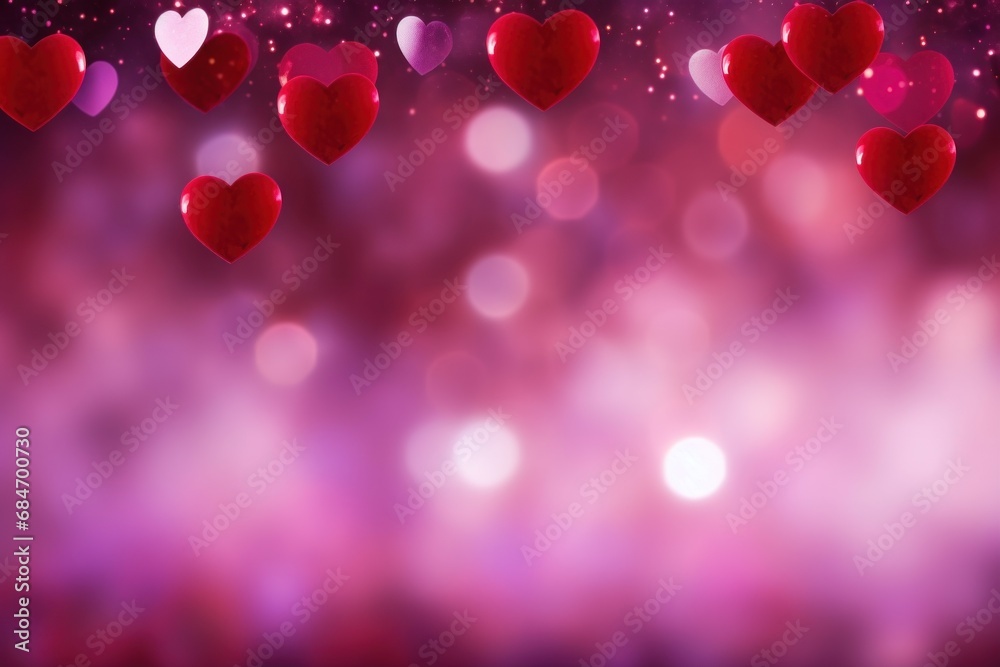 Valentine's Glow: Romantic Hearts in Bokeh Harmony