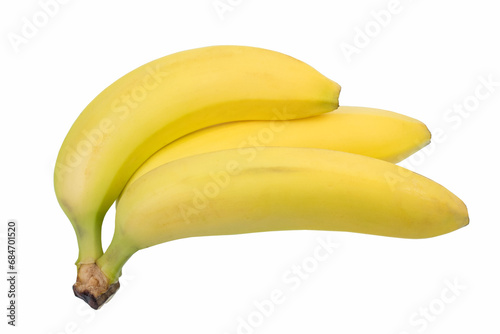 Bunch of bananas isolated on white background with clipping path and full depth of field. photo