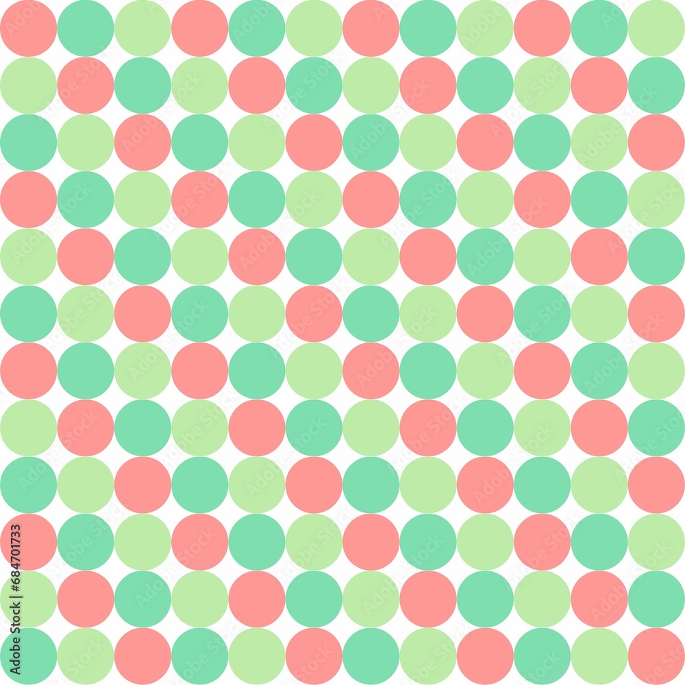 Seamless pattern with colorful polka dot. Vector illustration.