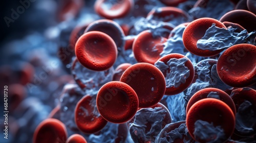 Red Blood Cells in Focus: Exploring Hemoglobin, Oxygen Transport, and Circulatory Roles in Human Anatomy and Physiology photo