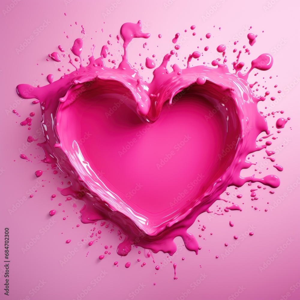 heart of paint, Valentines Day card concept heart of paint, Valentines Day card concept