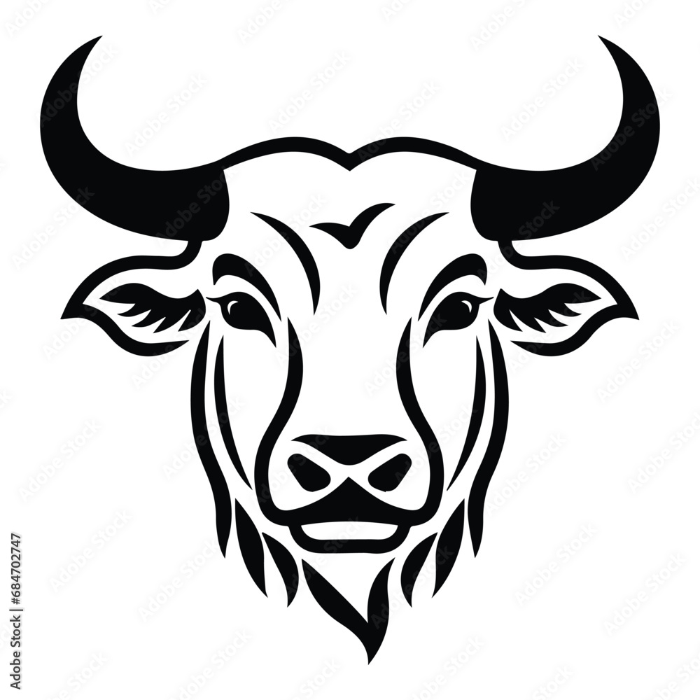 Bull Flat Icon Isolated On White Background Bull Flat Icon Isolated On White Background