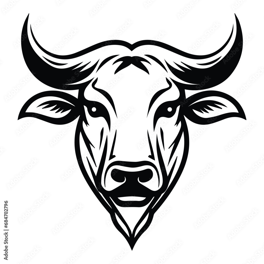 Bull Flat Icon Isolated On White Background Bull Flat Icon Isolated On White Background