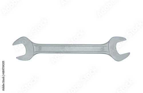 Open-end wrench 18-19 mm isolated on white background