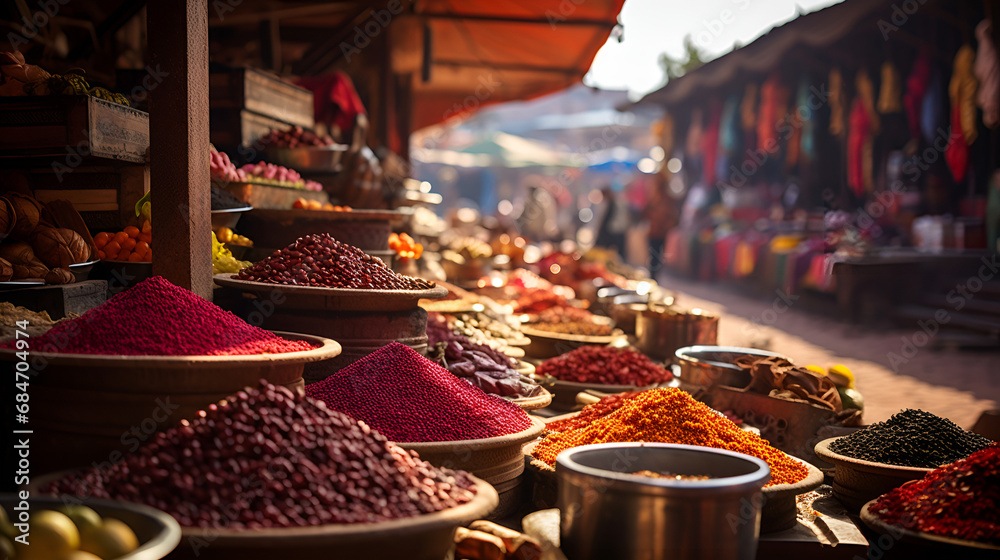 Group of Bowls of Spices and Food Group of Bowls of Spices and Food