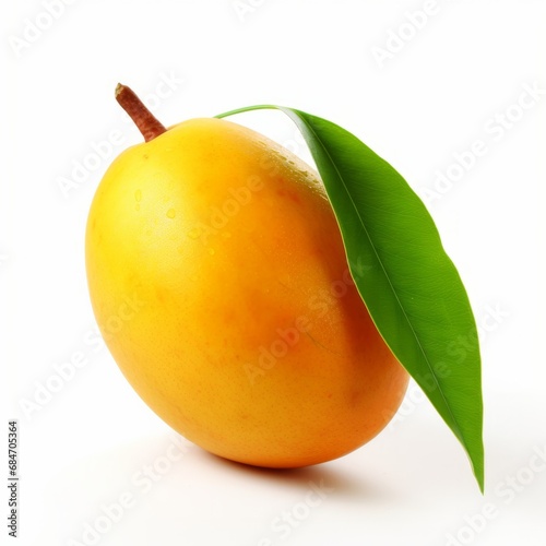 Fresh tasty mango on white background