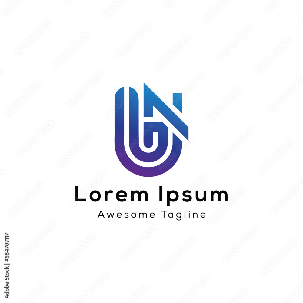 GN letter initial creative logo design GN letter initial creative logo design