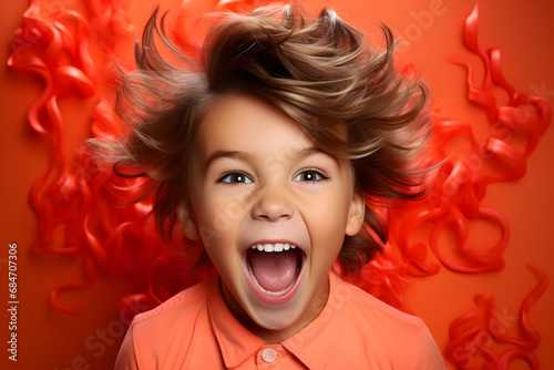 Photo portrait smiling laug...