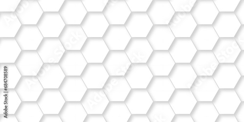   Background with hexagons White Hexagonal Background. Luxury honeycomb grid White Pattern. Vector Illustration. 3D Futuristic abstract honeycomb mosaic white background. geometric mesh cell texture.