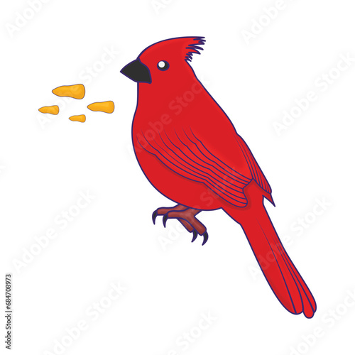 bird eating illustration © Bloodlinemitha02