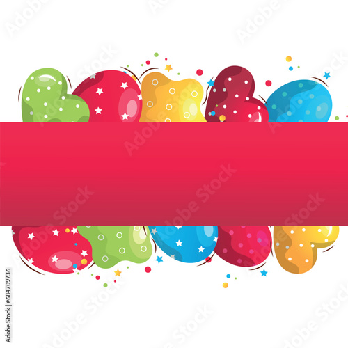 frame with air balloons