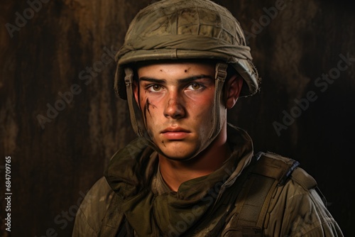 Portrait Of Israeli Soldier Photorealism