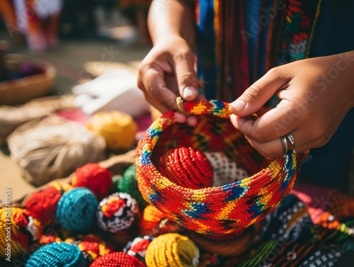 colombia people makeTraditional wayuu bag craft creativity and handmade concept