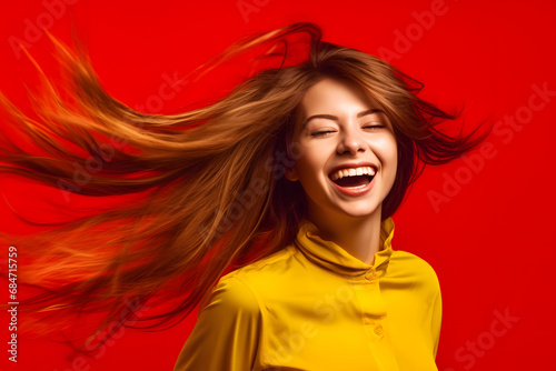 Happy young and smiling wom...