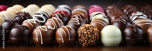 Assorted chocolate candies in sale photo