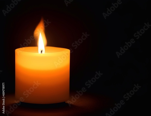 Candle light. Holodomor tragedy rememberance concept. AI generated illustration