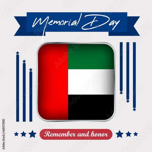 United Arab Emirates Memorial Day Vector Illustration