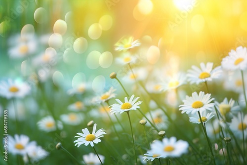 beauty of a summer field adorned with daisies © Francesco