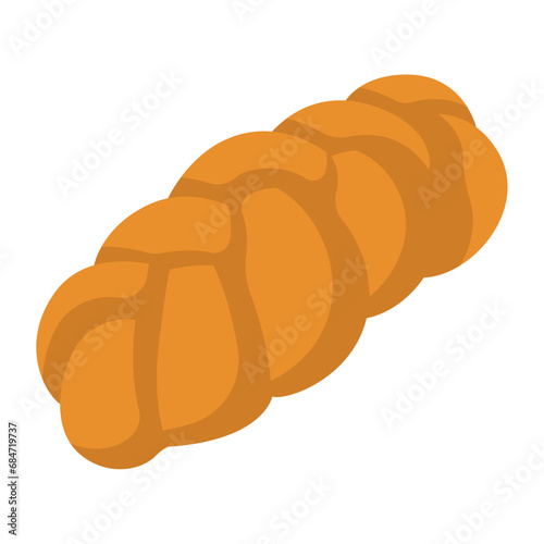 Colored hannukah challah icon Vector illustration