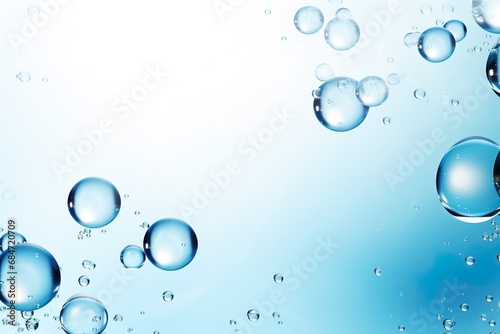 Crystal-clear water bubbles, refreshment and rejuvenation, wellness and cosmetics industry advertising.