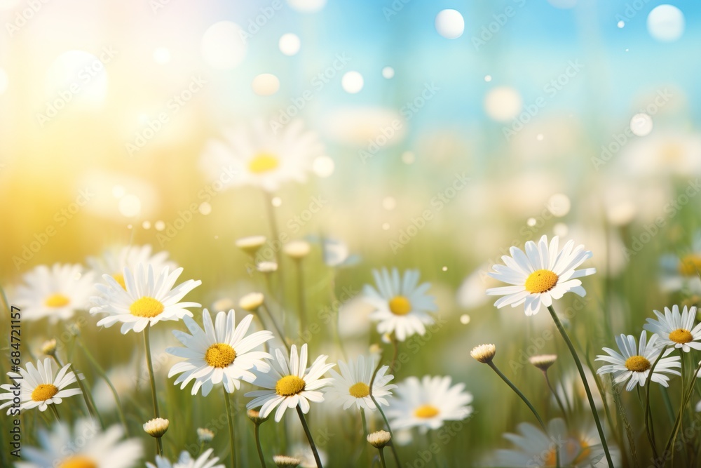 beauty of a summer field adorned with daisies