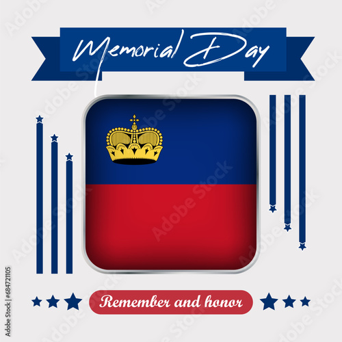 Liechtenstein Memorial Day Vector Illustration