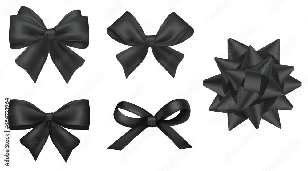 Bow Collection set. Vector illustration