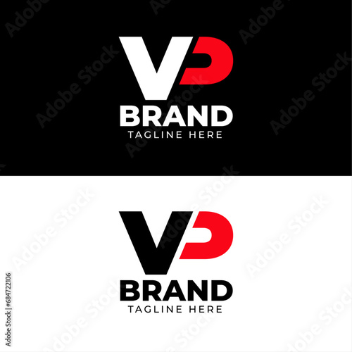 Initials VP logo design. Initial Letter Logo.