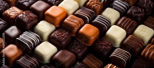 Colorful Assorted chocolates  mix photo